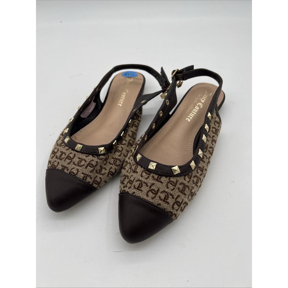 Juicy Couture Poetry Sling Back Flats Size 6 1/2 New With‎ Sticker Y2K